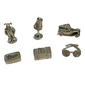 A Christmas Story Monopoly Tokens Complete Set of 6 Pewter Cake Toppers Crafting